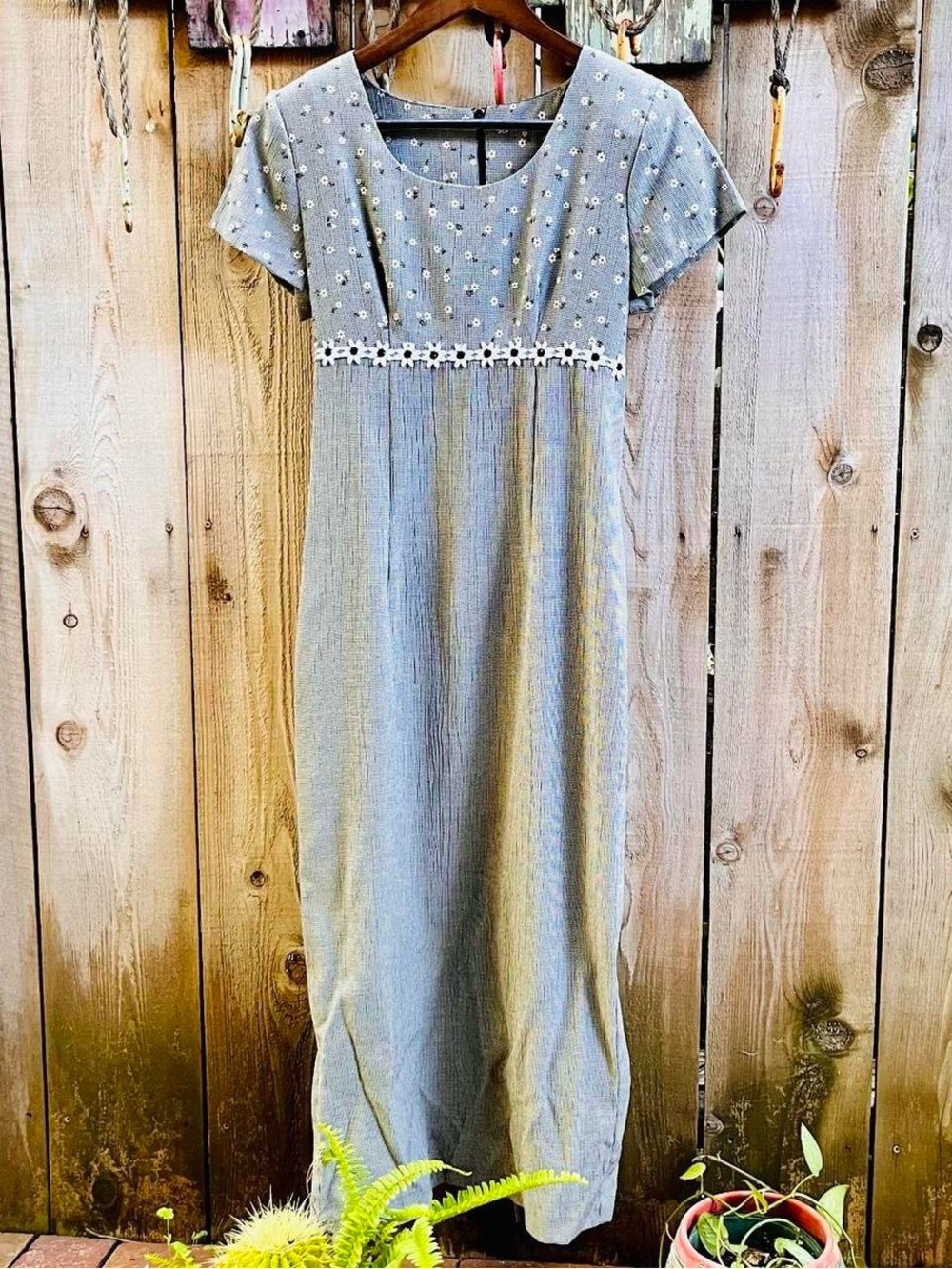 Vintage 90s Floral Midi Dress